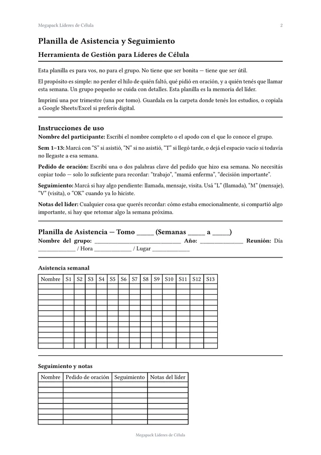 Página interior del Megapack Líderes de Célula