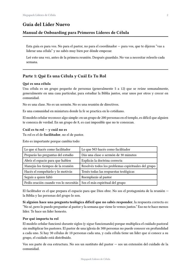 Página interior del Megapack Líderes de Célula